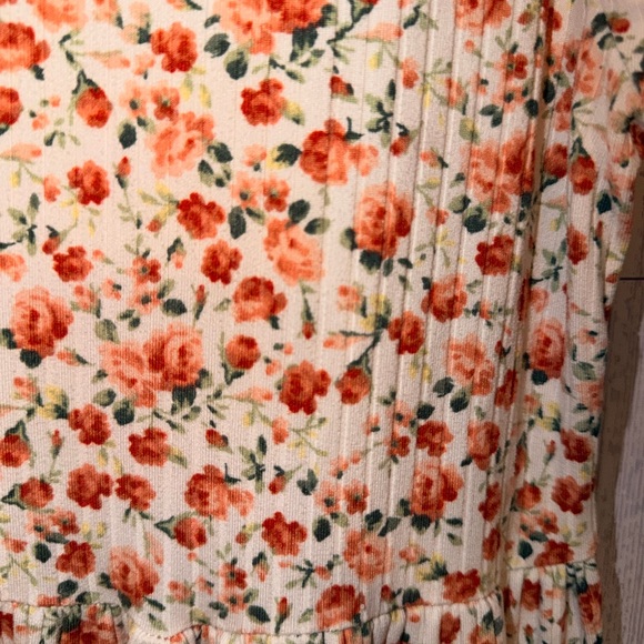 Jessica Simpson Floral Print Dress - Orange and White - Picture 3 of 3